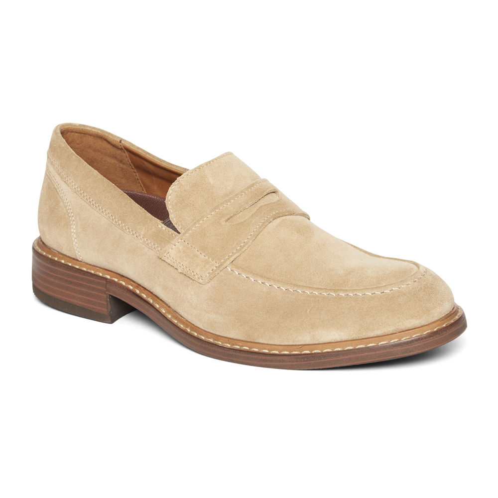 Rockport Singapore Mens Loafers - Kenton Penny Khaki - FP9472835